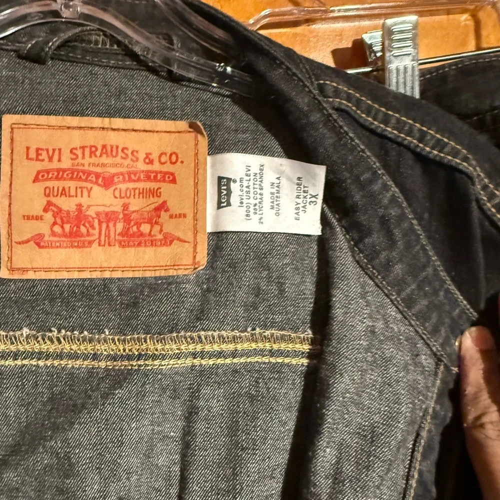 Levi's Black Denim Jacket and Jean set plus size 3x - Picture 3 of 7